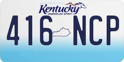 KY license plate 416NCP