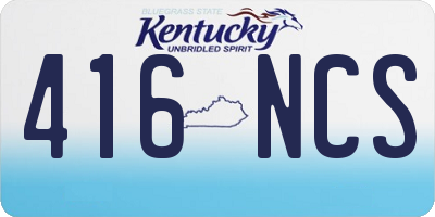 KY license plate 416NCS