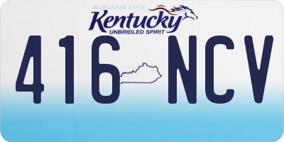 KY license plate 416NCV