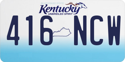 KY license plate 416NCW