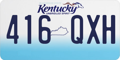 KY license plate 416QXH
