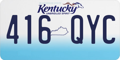 KY license plate 416QYC
