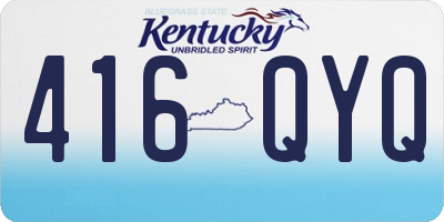 KY license plate 416QYQ