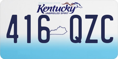 KY license plate 416QZC