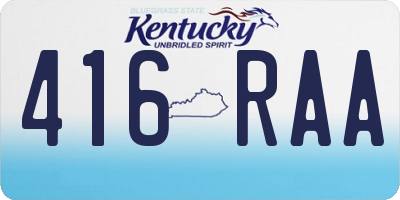 KY license plate 416RAA
