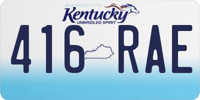 KY license plate 416RAE