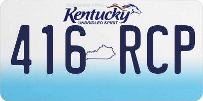 KY license plate 416RCP