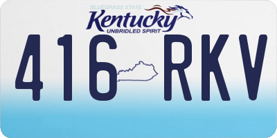 KY license plate 416RKV