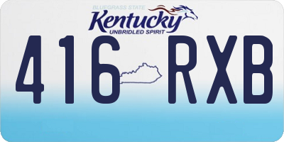 KY license plate 416RXB