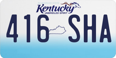 KY license plate 416SHA