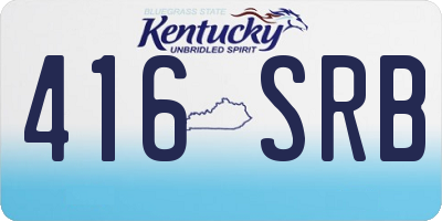 KY license plate 416SRB