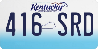 KY license plate 416SRD