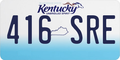 KY license plate 416SRE