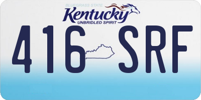 KY license plate 416SRF