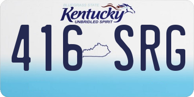 KY license plate 416SRG