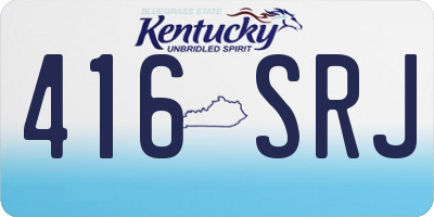 KY license plate 416SRJ