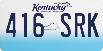 KY license plate 416SRK