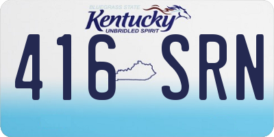 KY license plate 416SRN