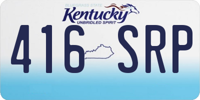 KY license plate 416SRP