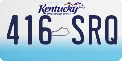 KY license plate 416SRQ