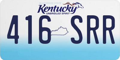 KY license plate 416SRR