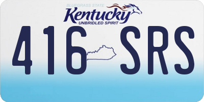 KY license plate 416SRS