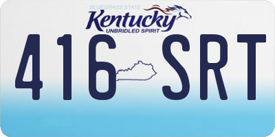 KY license plate 416SRT