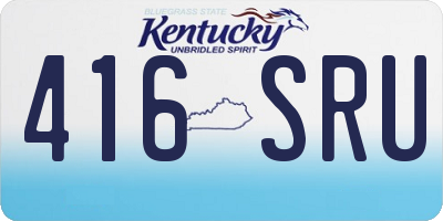 KY license plate 416SRU