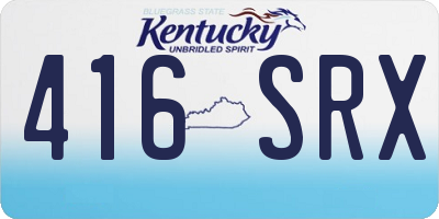 KY license plate 416SRX