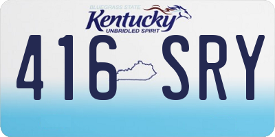KY license plate 416SRY
