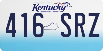 KY license plate 416SRZ