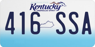 KY license plate 416SSA