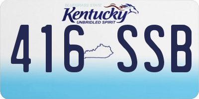 KY license plate 416SSB
