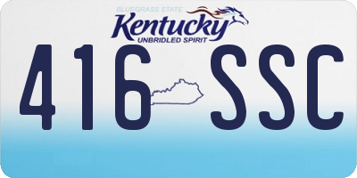 KY license plate 416SSC