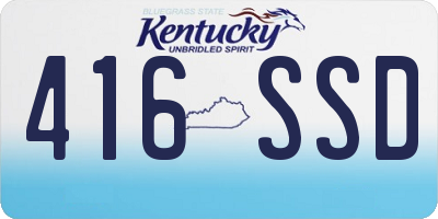 KY license plate 416SSD