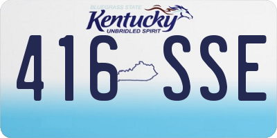 KY license plate 416SSE