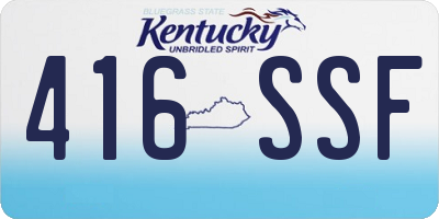KY license plate 416SSF