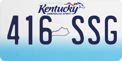 KY license plate 416SSG