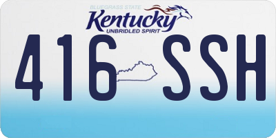 KY license plate 416SSH