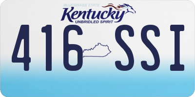KY license plate 416SSI