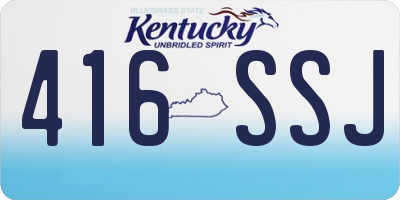 KY license plate 416SSJ