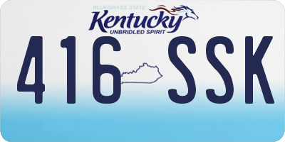 KY license plate 416SSK
