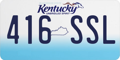 KY license plate 416SSL
