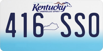 KY license plate 416SSO