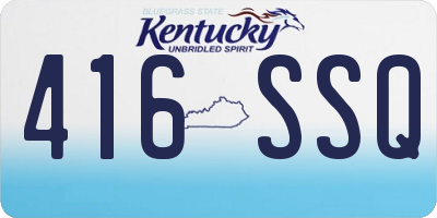 KY license plate 416SSQ