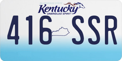 KY license plate 416SSR