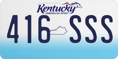 KY license plate 416SSS