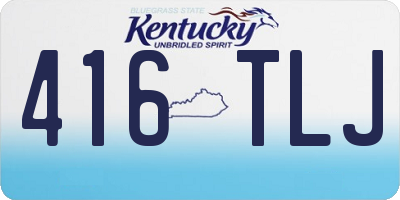 KY license plate 416TLJ