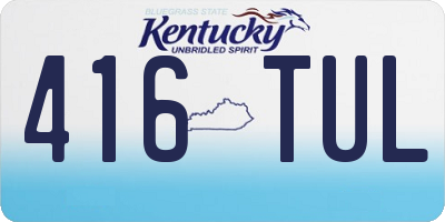 KY license plate 416TUL