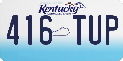 KY license plate 416TUP